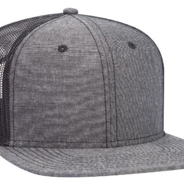 Panel Mid Profile Style Cotton Blend Chambray Snapback Thumbnail
